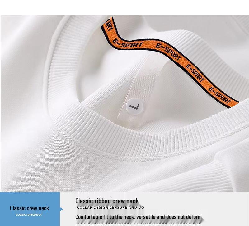 European Men's Laser Tiger Head Sweatshirt – Versatile, Trendy, Warm Fleece-Lined Pullover