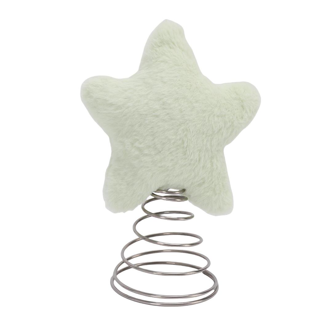 Xmas Tree Topper Adorable Plush Treetop Star for Xmas Party Desktop Home Decoration