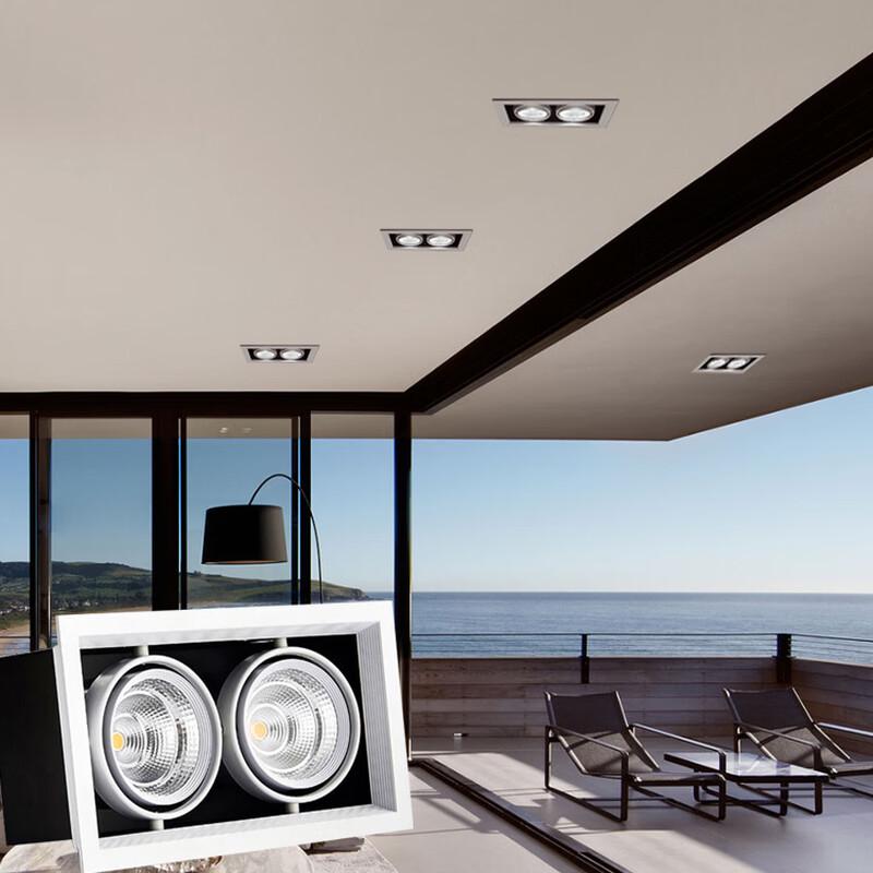 Oeny 75W Triple Head LED Recessed Spotlight, 6000K