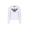 Logo Print Long Sleeve Crew Neck Sweatshirt Women Sweatshirt White 8N2M9E-2J49Z-F108