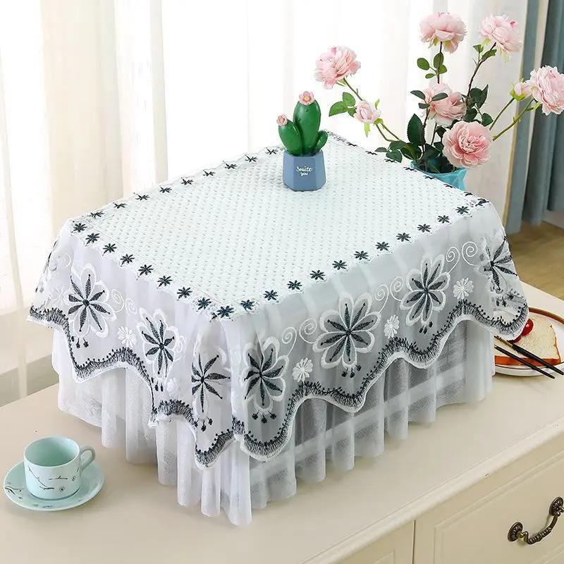 

Чехлы для микроволновых печей All Inclusive кружевной декоративный пылезащитный чехол для бытовой кухни маслянистый противообрастающий чехол для холодильника универсальный 35x50x25cm бежевый