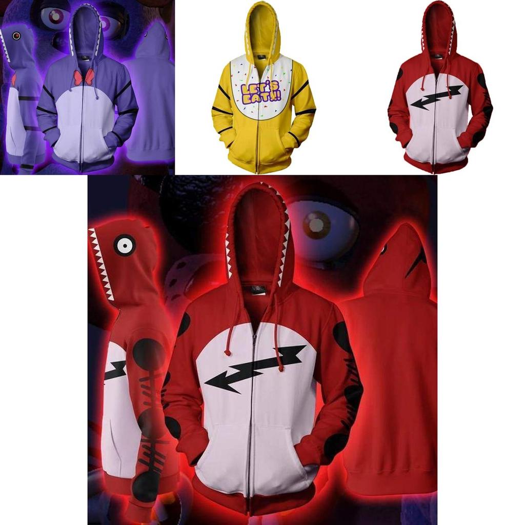 Premium Five Nights At Freddy's Fnaf Cosplay Costume Hoodie With Vibrant Pattern