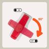 Lot de 2 robinets à bille PVC 25 mm - poignée 90°, arrêt et régulation (rouge), 5 bars