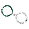 2 stuks/set Hartvormige Magneet Hanger Armband Koppels Liefde Betekenisvol Natuursteen Armbanden Sieraden 8MM Elastische Pulsera Cadeau Nieuw