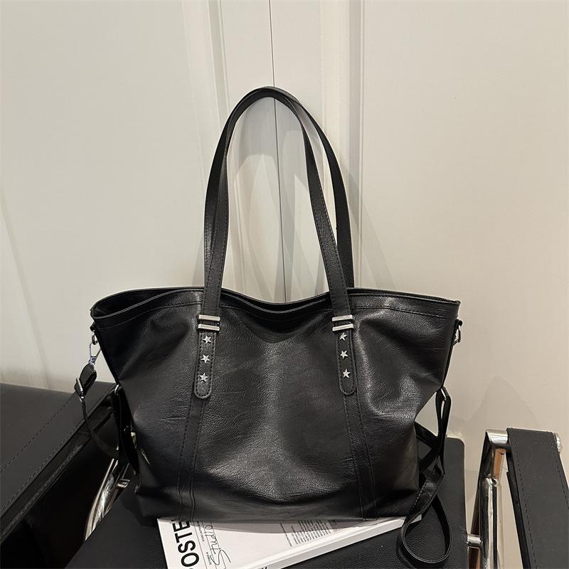 Large Sized Tote Bags For Women Soft PU Leather Pure Color Large Capacity Shopper Shoulder Crossbody Bag Quality Handbags