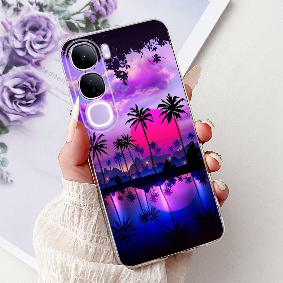 For Vivo Y200 5G Case Vivo V40 Lite Beautiful Butterfly Painted Cover Soft Slim Phone Case For Vivo Y300 Y 200 V40Lite 5G Bumper