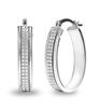 LeCalla Hoops Diamond Earrings for Women 925 Sterling Silver Earring and Girls (G-H Color, I1 Clarity)