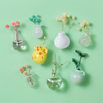 Mini Ceramic Vase Refrigerator Magnets Tiny 3D Fridge Magnets Refrigerator Stickers for Refrigerator Decoration Kitchen Office