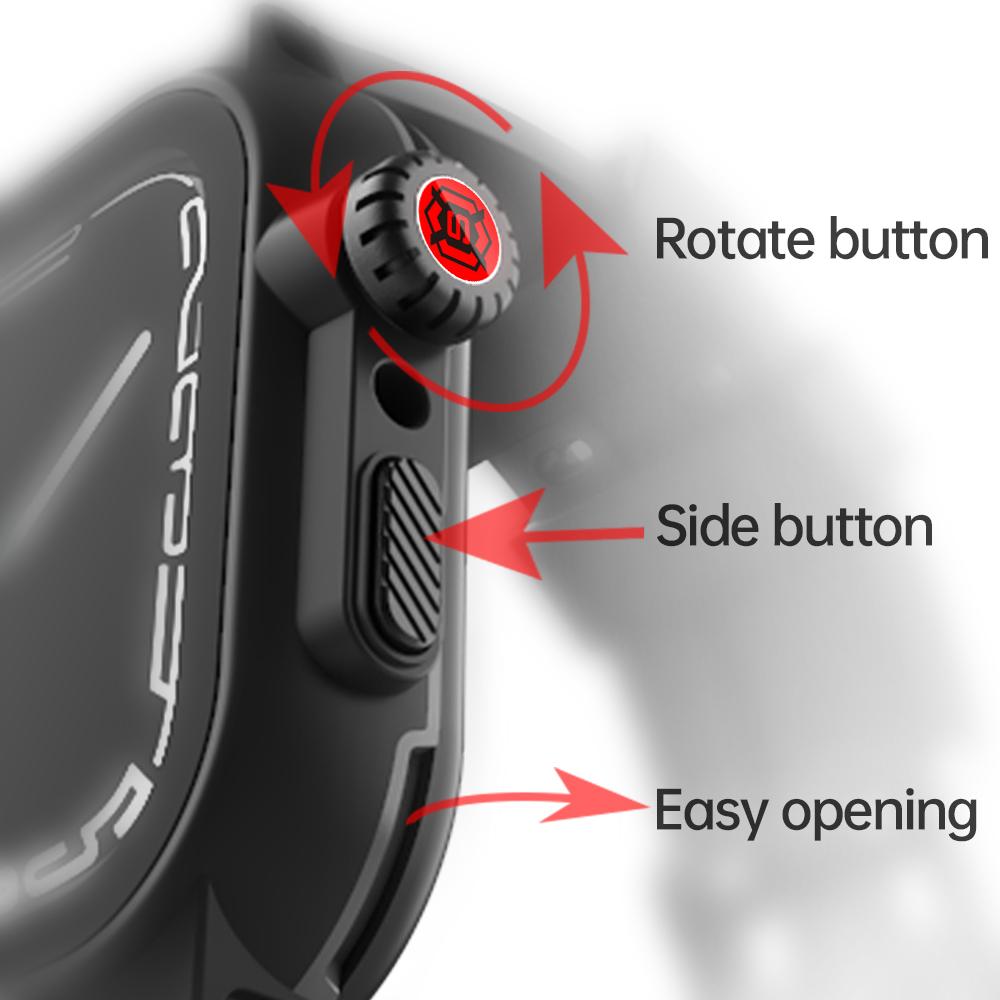 Armor Cover Diving Swim Outdoor Sport Anti-fall IP68 Waterproof Case For Apple Watch Series 9 8 7 6 5 4 3 2 SE 45 44 41 40 mm