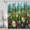 Shower Curtain Waterproof And Mildew-Proof 3D Digital Printing Plant Stone Printing Shower Bathroom Partition
