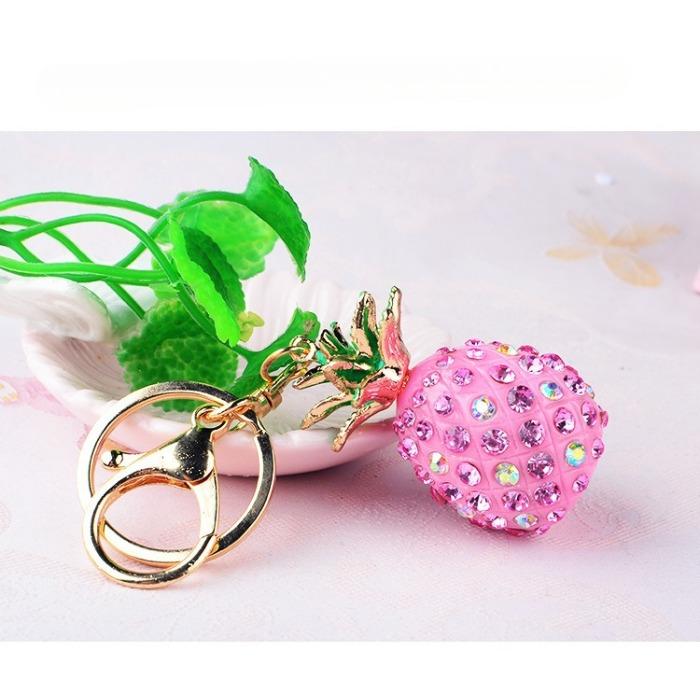 Mini Pineapple Keychain, Diamond Set, Women's Bag Pendant, Creative Handmade Accessories, Small Gifts