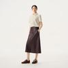 Broadcast Commuter Mid-Length PU Leather Skirt