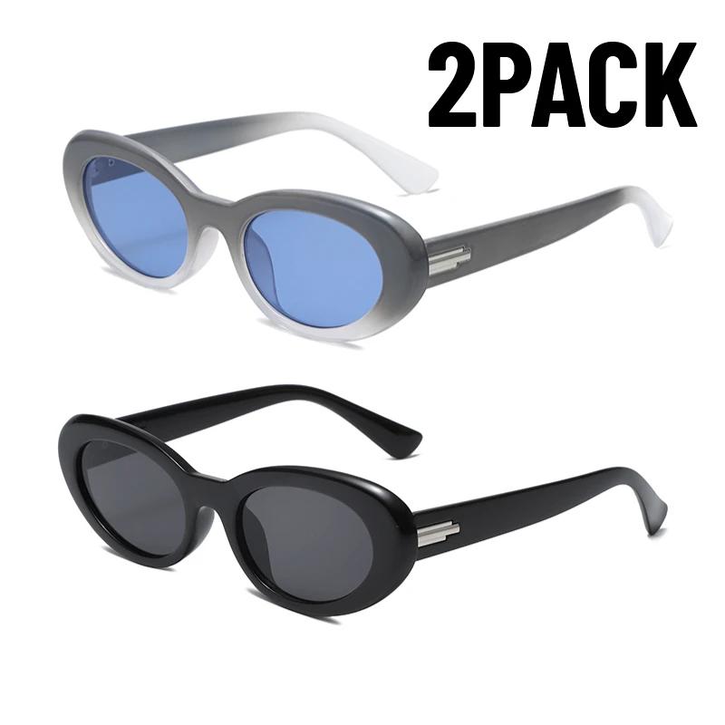 2PACK Cat Eye Sunglasses for Women Eyewear Fashion SunGlasses Man Outdoor Cycling Goggles Vintage Occhiali Da Sole Da Uomo UV400