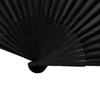 Svart sammenleggbar vifte med veske Kinesisk stil danseforestilling Fotorekvisitter Bærbar sommerbambus håndholdt viftefestutstyr gave