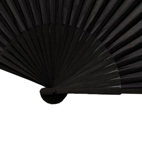 Svart sammenleggbar vifte med veske Kinesisk stil danseforestilling Fotorekvisitter Bærbar sommerbambus håndholdt viftefestutstyr gave