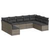 VidaXL Garden Lounge Set with Cushions 9 Pcs, Sofas with Adjustable Feet, Outdoor Furniture Set Patio Terrace, 3249909