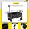 Extra Large Folding Outdoor Camping Handcart with Drawbar