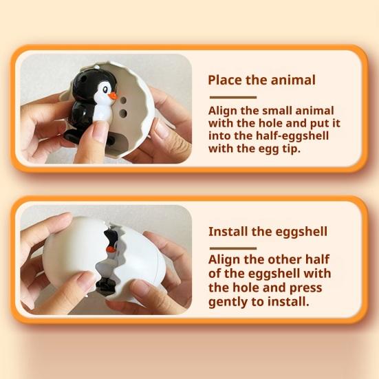Wind-up Animal Egg Toy Broken Egg Duck Dinosaur Penguin Capybaras Clockwork Toy Toddlers Boys Girls Walking