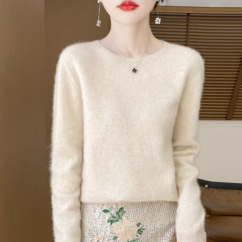Women Sweater 100% Wool MODERN NEW SAGA Knit Pullover O-neck Thin Spring Autumn Jumpers Female Knit Tops
