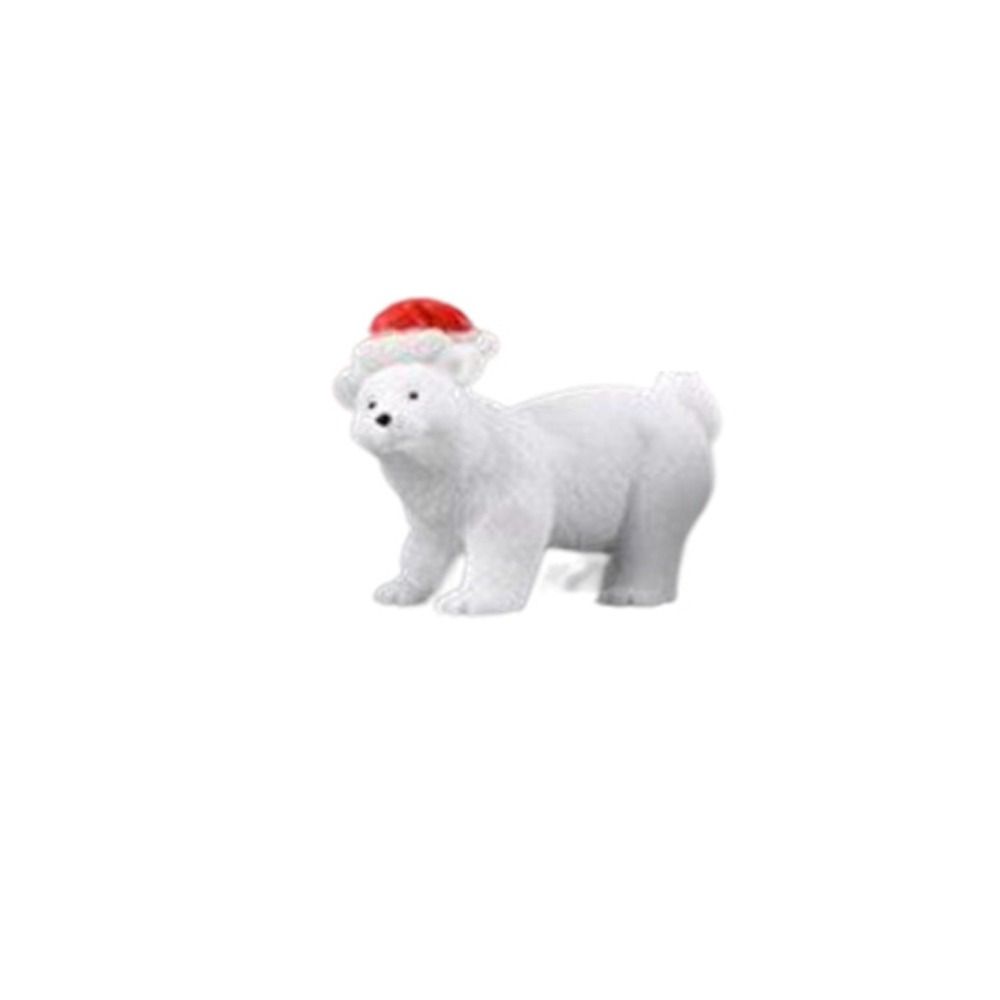 Home Decoration Craft Garden Decor Polar Bear Figurines Ornament DIY Accessories Christmas
