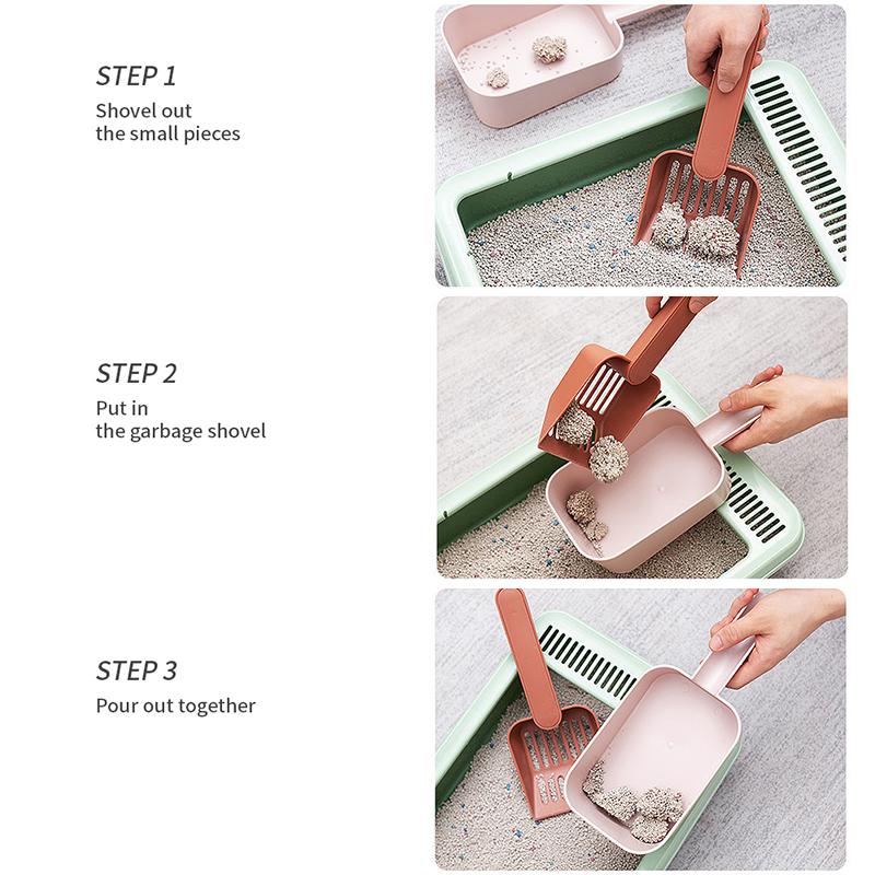 Cutiță pentru așternut pentru pisici, cutie de gunoi pentru pisici cu autocurățare, lopată, toaletă pentru pisici, instrument de curățare pentru gunoi, cutii cu nisip, lopată, nisip, pisici