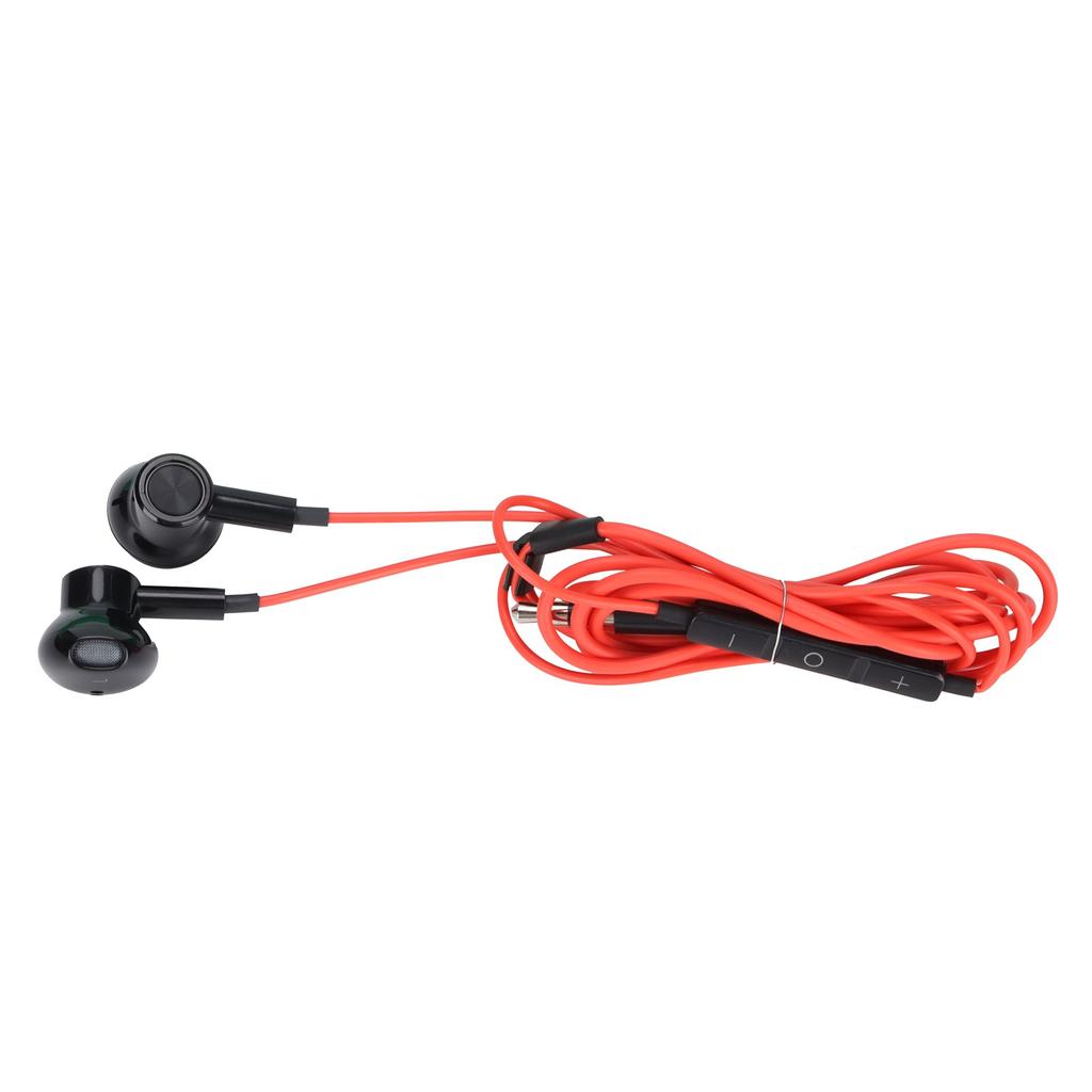 ME530 Wired Earphone 3.5mm Heavy Bass Earbuds with Volume Control for Android PhonesRed