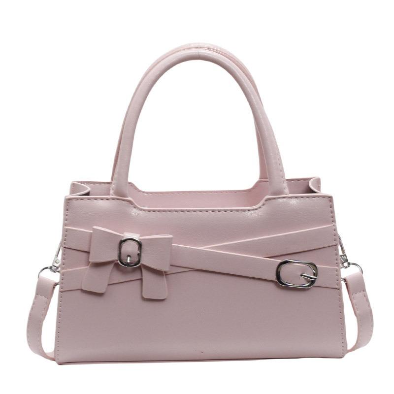 

Текстурированная сумка-бант, женская весенне-летняя новая женская на плечо, сумка-мессенджер, контрастного цвета, маленькая квадратная сумка розовый