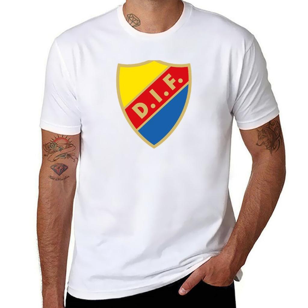 Djurgrdens If Fotboll Away Tshirt Novelty Print Casual Tee Shirt