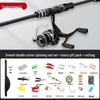 Beginner's Complete Lure Fishing Set: Long-Casting Rod with Guide Rings