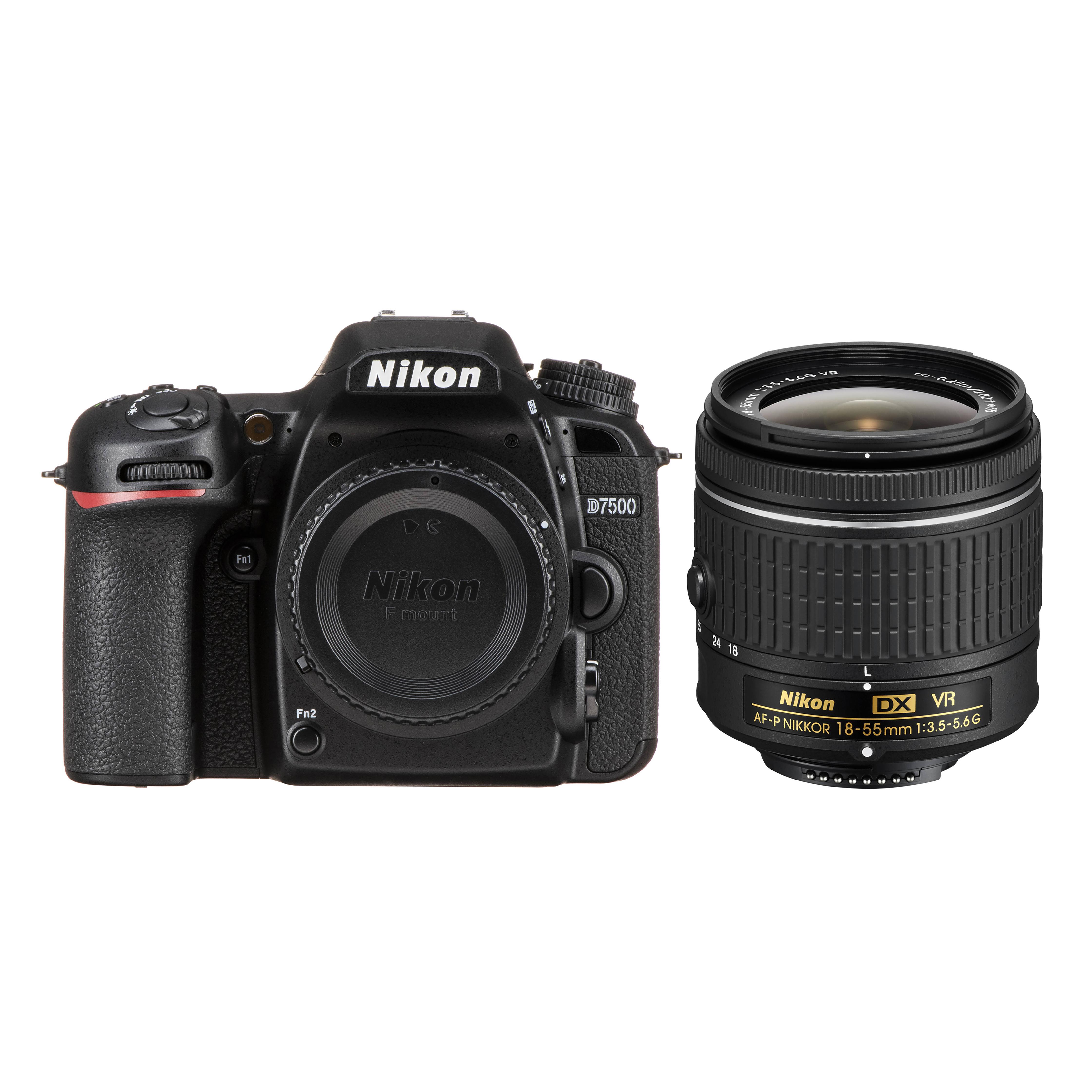 

Nikon D7500 DSLR Camera + AF-P DX 18-55mm f/3.5-5.6G VR Lens чорний