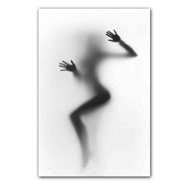 Modern Fashion Abstract Art Printing Canvas Painting Hazy Figure Poster Living Room Corridor Home Decoration Painting Wall No Frame