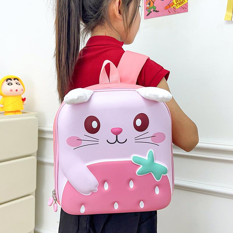 School Bag Baby Backpack Cartoon Three-dimensional Bear Girl Children's Bag Casual Outside Play Snack Bag