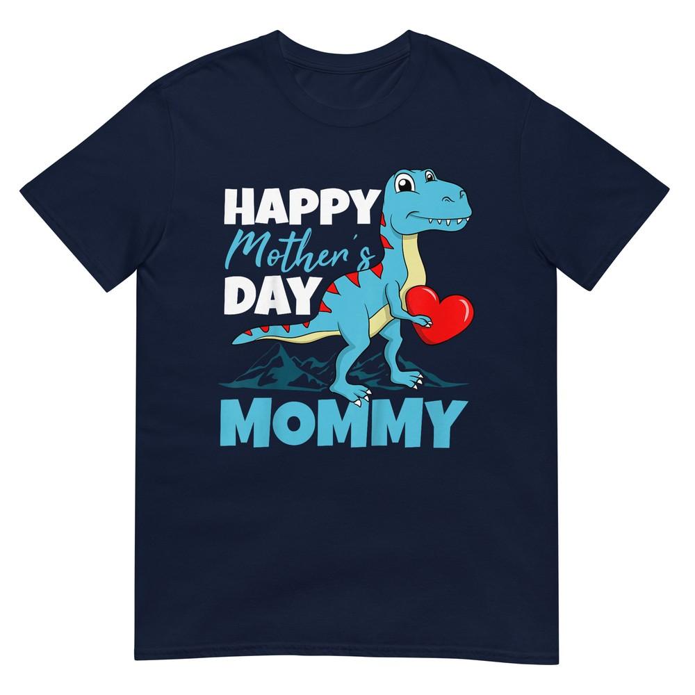 Happy Mothers Day Mommy Dino Son For Mom Trex Toddler Boy TShirt S
