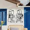 Modern Abstract Musician Metal Wall Art Sculpture Set 3 Pcs Indoor Outdoor Garden Decor