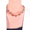 Summer Fresh Geometric Crystal Zirconia Necklace & Earring Set In Candy Colors