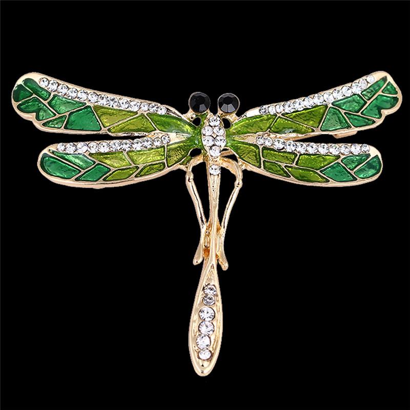 Enamel Dragonfly Brooch  Collar Bridal Brooch Pin Women Jewelry Gift