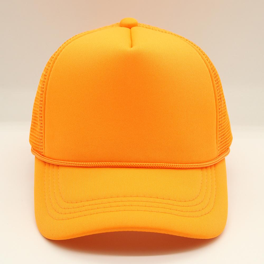 New Trucker Caps Men Women Plain Blank Foam Mesh Baseball Cap With Rope Summer Breathable Outdoor Sport Sun Visor Hats