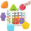 Interactive Cube Toy Montessori Educational Sensory Toy Non-Toxic Plastic Multicolor for Boys Girls 1 2 3 Year Old Baby Toddler