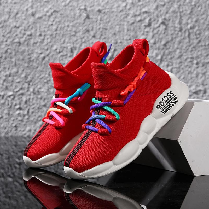 Nuove Scarpe per Bambini Ragazzo Ragazza Calzature Traspiranti Scarpe Sportive Casual Morbide per Esterno Bambini Scarpe da Ginnastica in Maglia Taglia 26-38