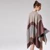 Ladies Jacquard Silver Silk Shawl Autumn and Winter Scarf Extended Thickened Cloak
