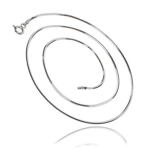 Łańcuszek Srebrny 45 Cm Żmijka Diamentowana 015