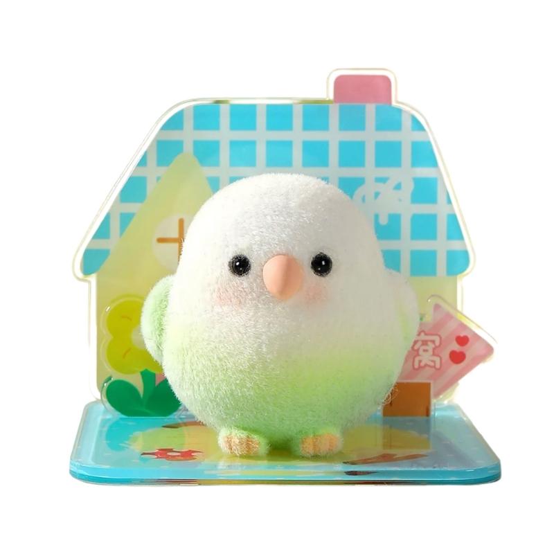 

Фигурка птицы из смолы с флокированным покрытием Декоративный акцент для стола Полки Витрины Расслабляющее Украшение для снятия стресса Декор