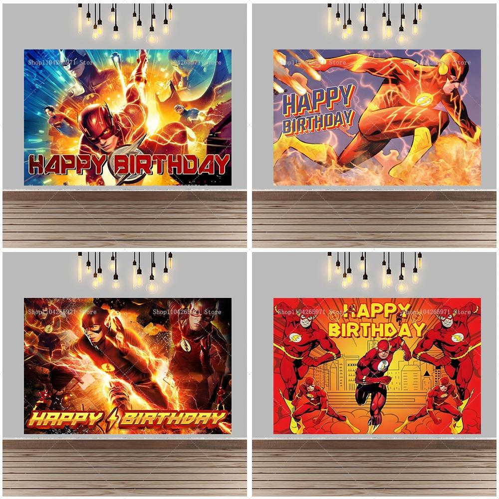 Shiny Hero Glitter Backdrop Super Hero Sparkle Theme Boys Birthday Party Decor Baby Shower Photo Banner Photography Props
