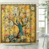 Peacock and Floral Garden Waterproof Shower Curtain for Modern Bathroom Decor, Stylish and Durable, Perfect for Home Use