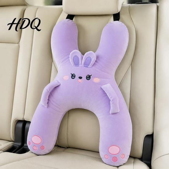 Plüsch-Umarmungskissen für Sofa H-förmig Auto Kinder Niedliche Nackenkissen Sitz Schlafen Lendenstützkissen Ruhekissen Reisen Entspannen Rücksitz