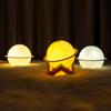3D Planet Night Light Humidifier Quiet USB Mini Air Humidifier with Wooden Stand Home Office Bedroom Bedside Lamp Desktop Humidifier
