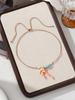 Charm Ocean Imitation Coral Glass Fish Pendant Rope Necklace Women's Vacation Party Accessories