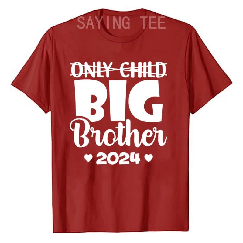 Only Child Expires 2024 Promoted To Big Brother Sister Pregnancy Announcement T-Shirt Cute Son Daughter Tee Family Clothes Gifts