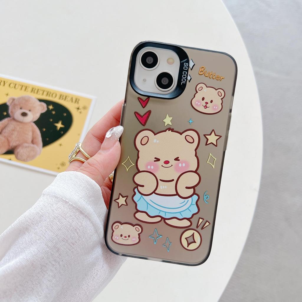 Laser Amor Bär Silikonhülle für Xiaomi Redmi Note 12 11 Samsung A54 A24 A14 Oppo A78 A58 A38 Tecno Spark 10 30C Funda Bemalte Hülle Weiche TPU Bumper