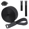 AiQInu Velcro Bands, Freely Cuttable, 6m X 5cm, Long Cable Ties with 30 Buckles, Cargo Tie, Wire Organizer, Reusable, Hook-and-Loop Fasteners, Secure